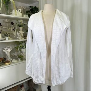 Barefoot Dreams Cozychic Lite Coastal Cardi in white